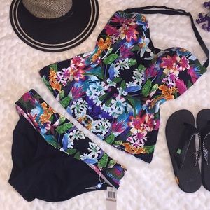 BLEU Rod BEATTIE Floral Tankini Panty Swimsuit Set